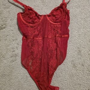 Red Lace Bodysuit